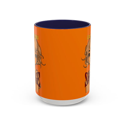 Caution, Savage Orange Accent Mug by cypherpunkgear.com