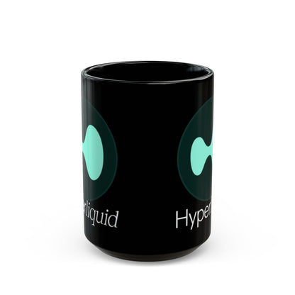 Hyperliquid White font Black Mug by cypherpunkgear.com