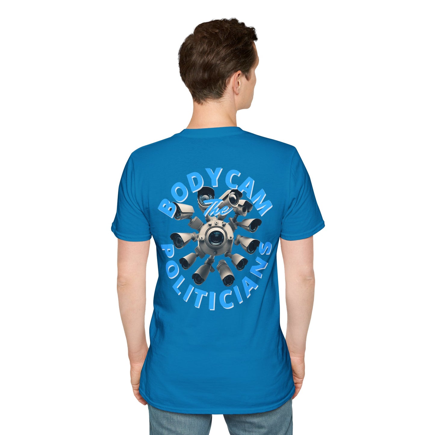 2-sided, Bodycam the Politicians Cameras Dark colors Unisex T-Shirt by cypherpunkgear.com