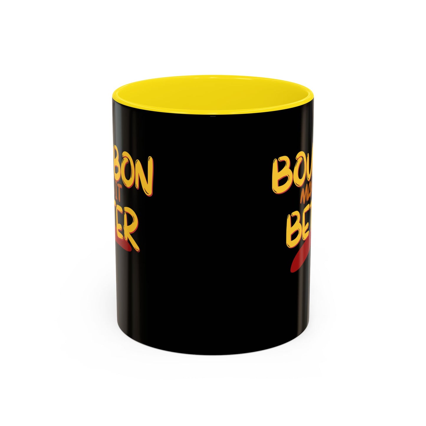 Bourbon makes it better Accent Mug by cypherpunkgear.com
