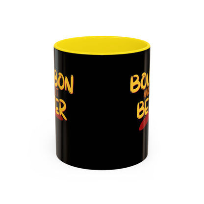 Bourbon makes it better Accent Mug by cypherpunkgear.com