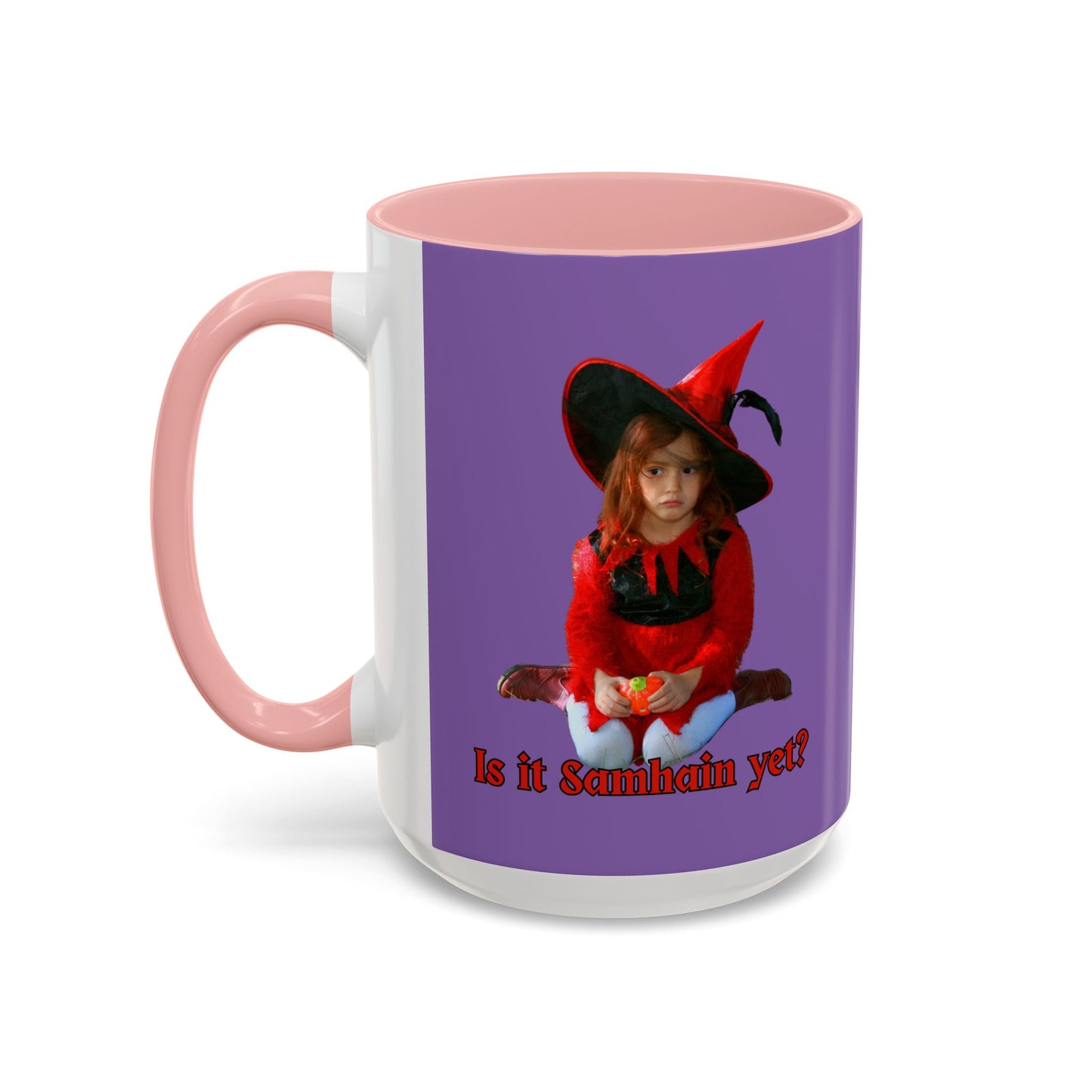 Is it Samhain yet? Light Purple Accent Mug by CreepyCrafts.boo