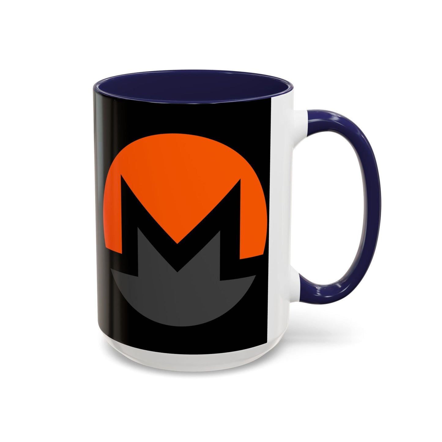 Monero (XMR) Black Accent Mug by cypherpunkgear.com