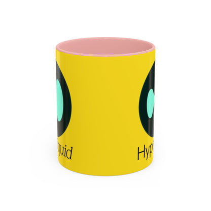 Hyperliquid Black font Yellow Accent Mug by cypherpunkgear.com