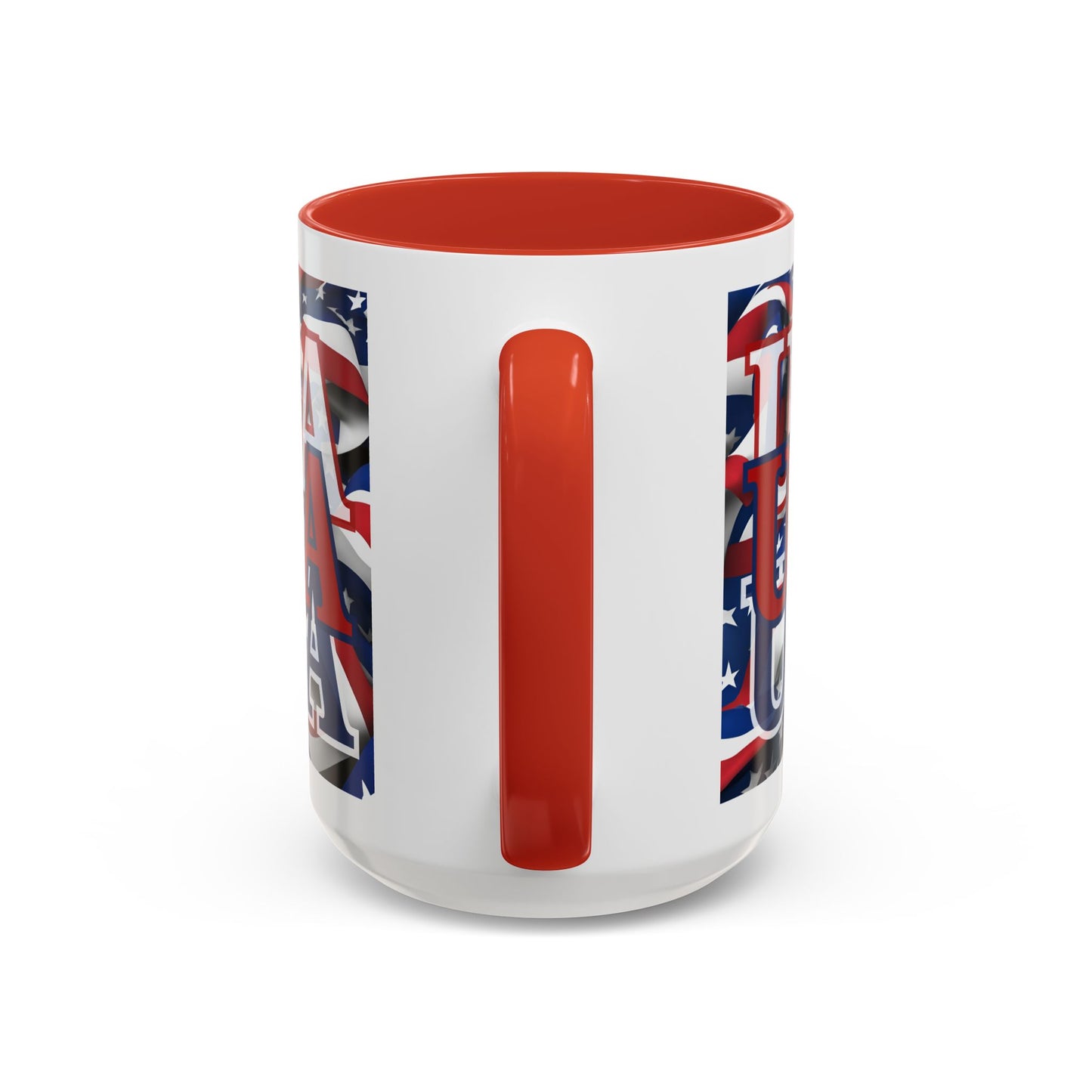 USA Red font Center Patriot Accent Mug by cypherpunkgear.com