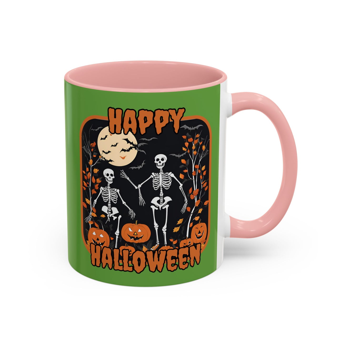 Spooktacular Skeletons of Halloween Accent Mug by cypherpunkgear