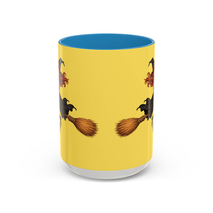 Hazel Hex Yellow Accent Mug by CreepyCrafts.boo