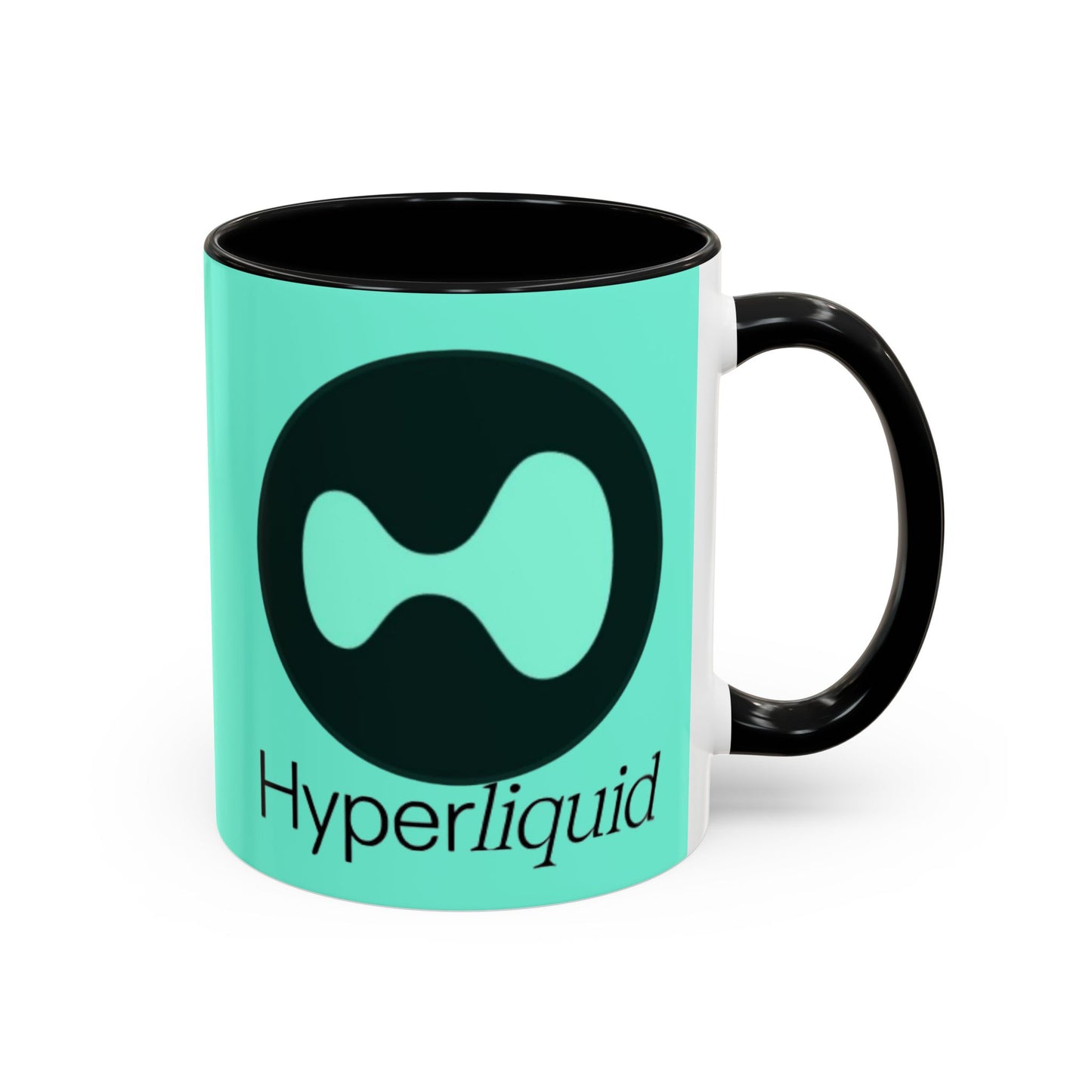 Hyperliquid Black font Light Hyperliquid Accent Mug by cypherpunkgear.com