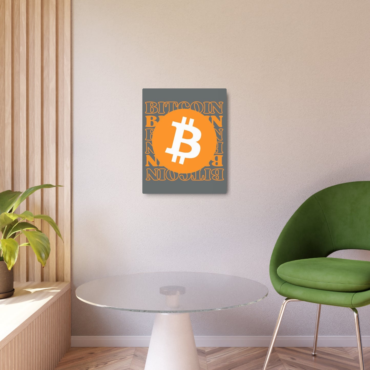 Bitcoin Bitcoin Bitcoin (BTC) Metal Art Sign by cypherpunkgear