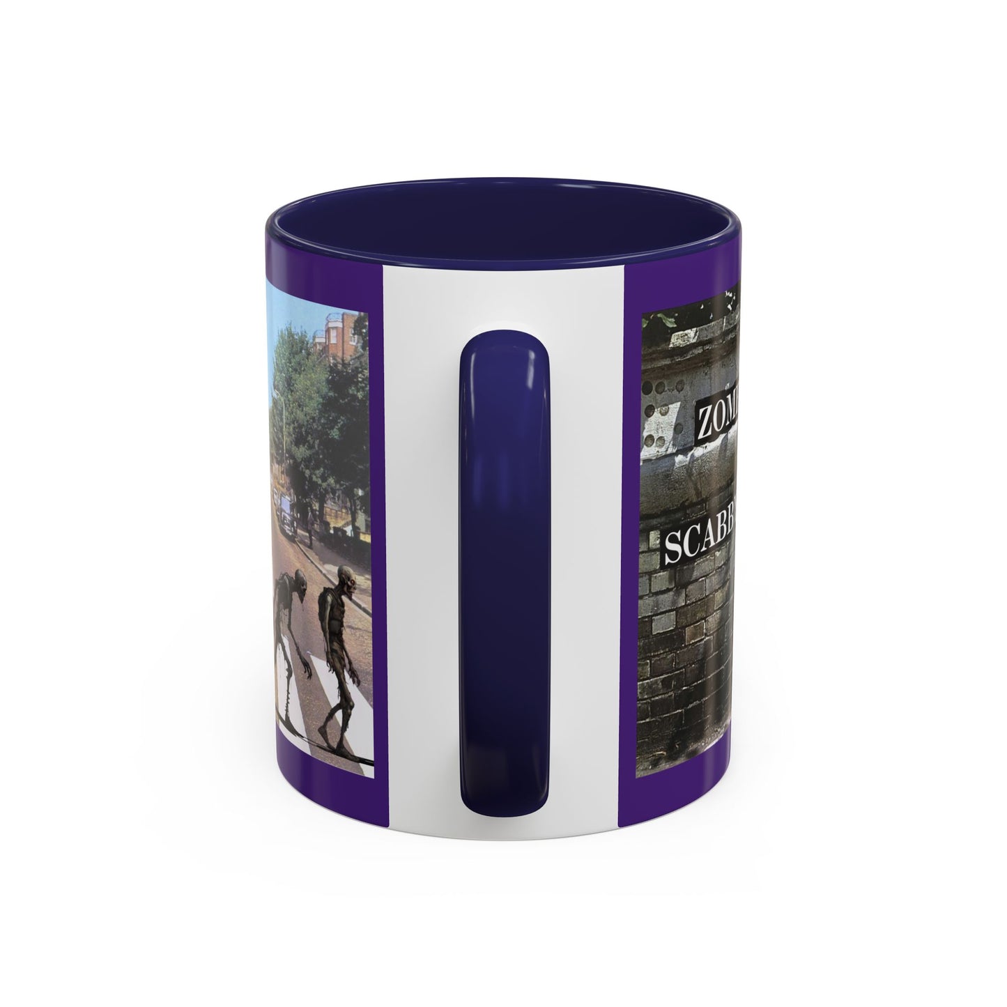 2-sided, Scabby Road Purple Accent Mug by CreepyCrafts.boo