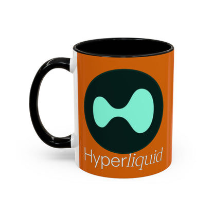 Hyperliquid White font Orange Accent Mug by cypherpunkgear.com