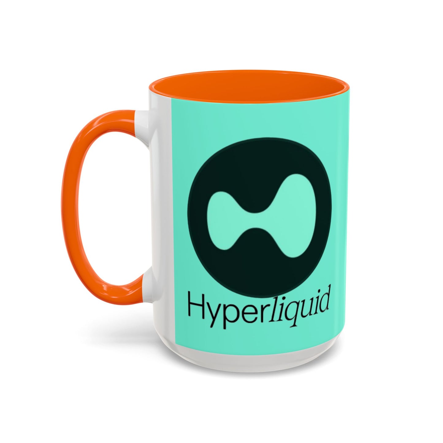 Hyperliquid Black font Light Hyperliquid Accent Mug by cypherpunkgear.com