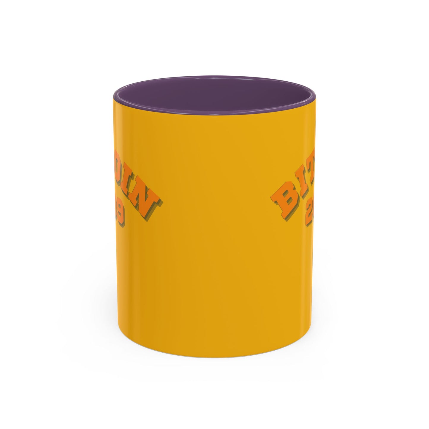 Bitcoin 2009 Yellow Accent Mug by cypherpunkgear.com