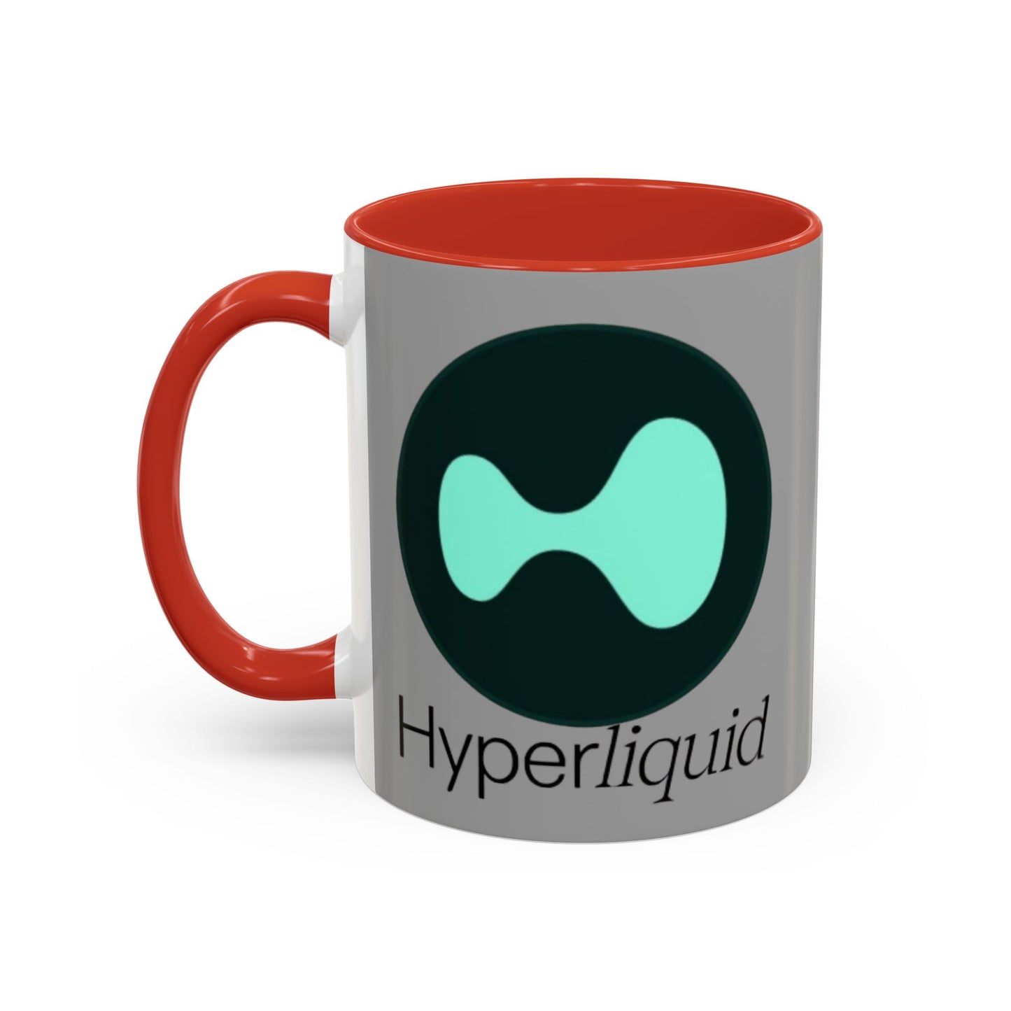Hyperliquid Black font Grey Accent Mug by cypherpunkgear.com