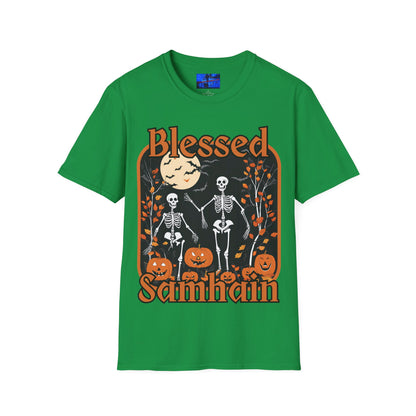 Spooktacular Skeletons of Samhain DKcolors Unisex T-Shirt by cypherpunkgear