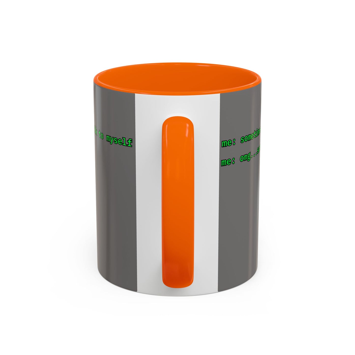Sometimes I talk to myself - me: omg...same Grey Accent Mug by cypherpunkgear.com