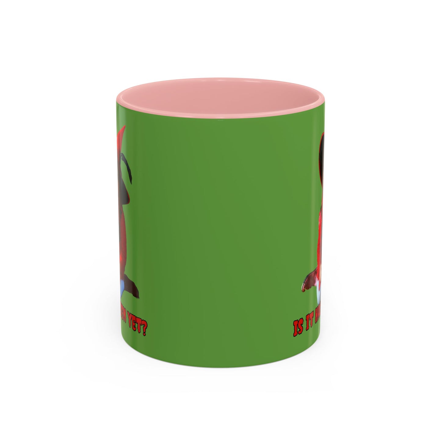 Is it Halloween yet? Green Accent Mug by CreepyCrafts.boo