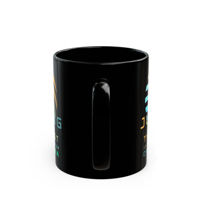 Jupiter (JUP) the best aggregator on Solana Black Mug by cypherpunkgear.com