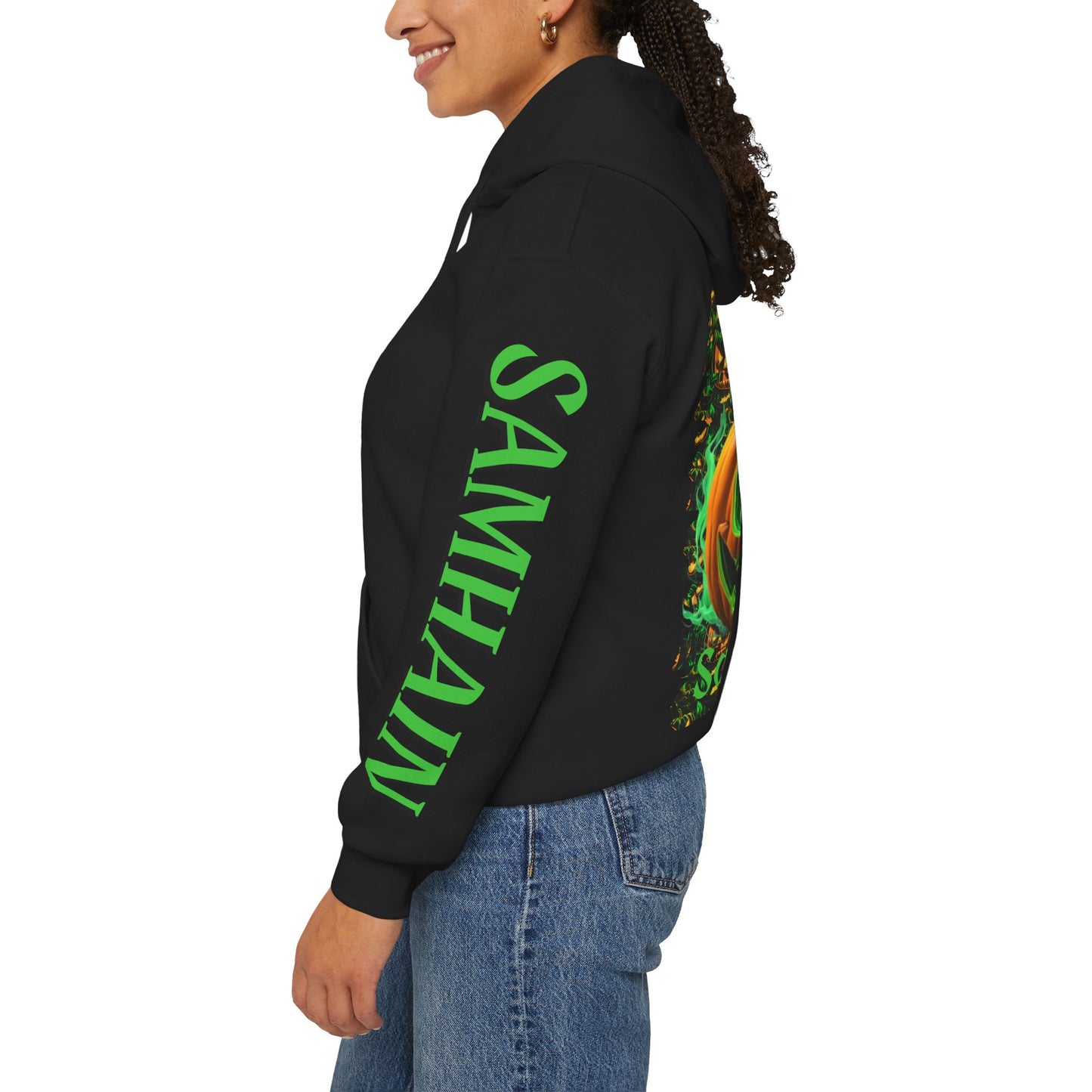 Blessed Samhain Green Jack Hoodie Unisex Hooded Sweatshirt by CreepyCrafts.boo