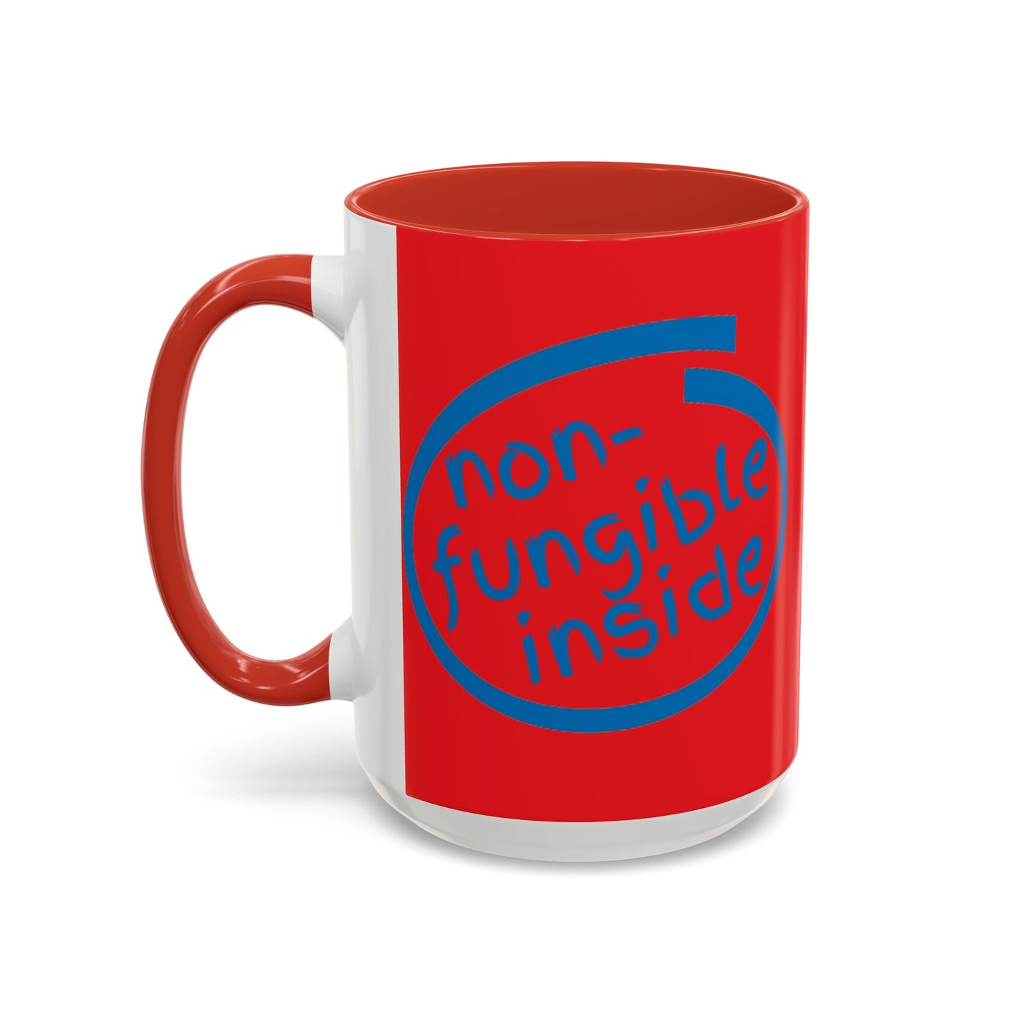 Non-Fungible Inside Red Accent Mug by cypherpunkgear.com