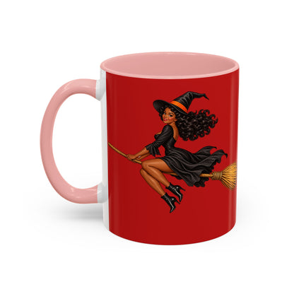 Velvet Vex Red Accent Mug by CreepyCrafts.boo
