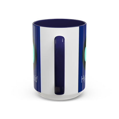 Hyperliquid White font Blue Accent Mug by cypherpunkgear.com