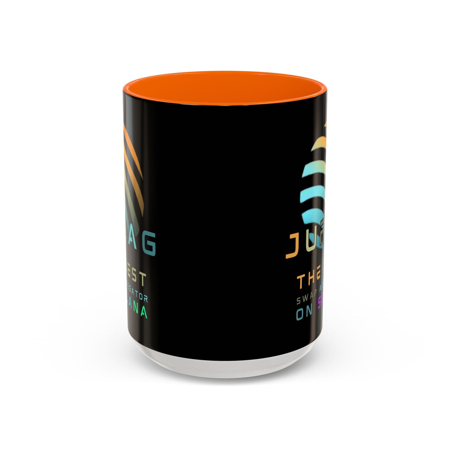 Jupiter (JUP) the best aggregator on Solana Black Accent Mug by cypherpunkgear.com