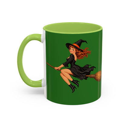 Hazel Hex Green Accent Mug by CreepyCrafts.boo