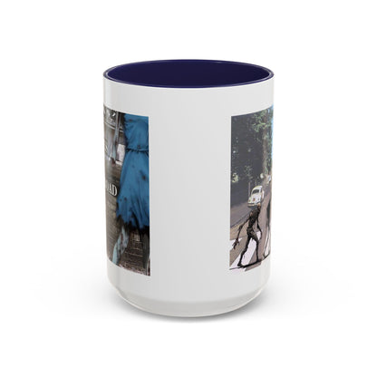 2-sided, Scabby Road White Accent Mug by CreepyCrafts.boo