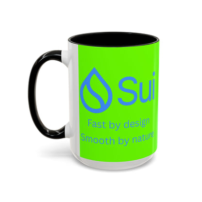 SUI Green Accent Mug by cypherpunkgear.com