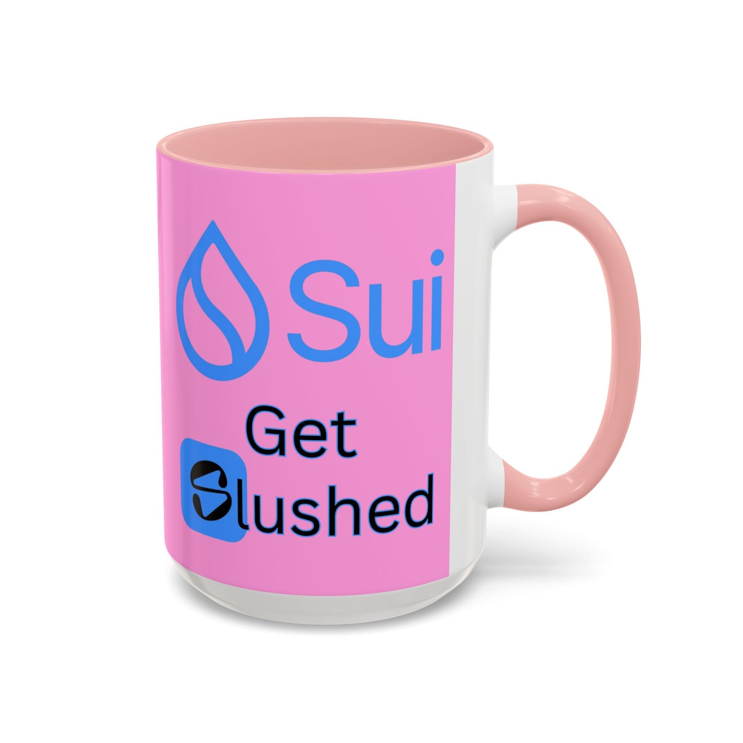 Sui: Get Slushed Pink Accent Mug by cypherpunkgear.com
