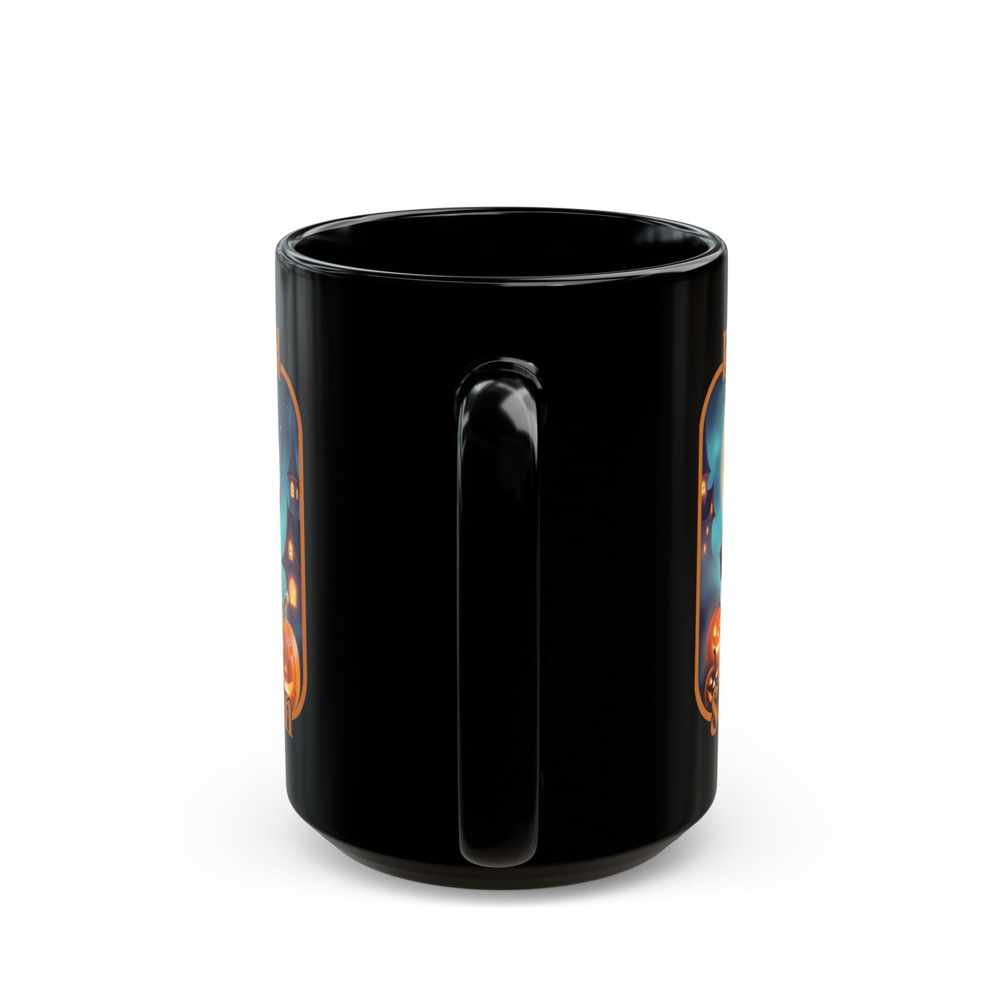 Blessed Samhain Little Witch ORfont Black Mug by cypherpunkgear