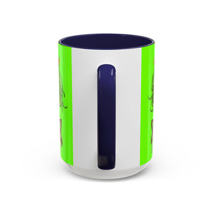 Caution, Savage Light Green Accent Mug by cypherpunkgear.com