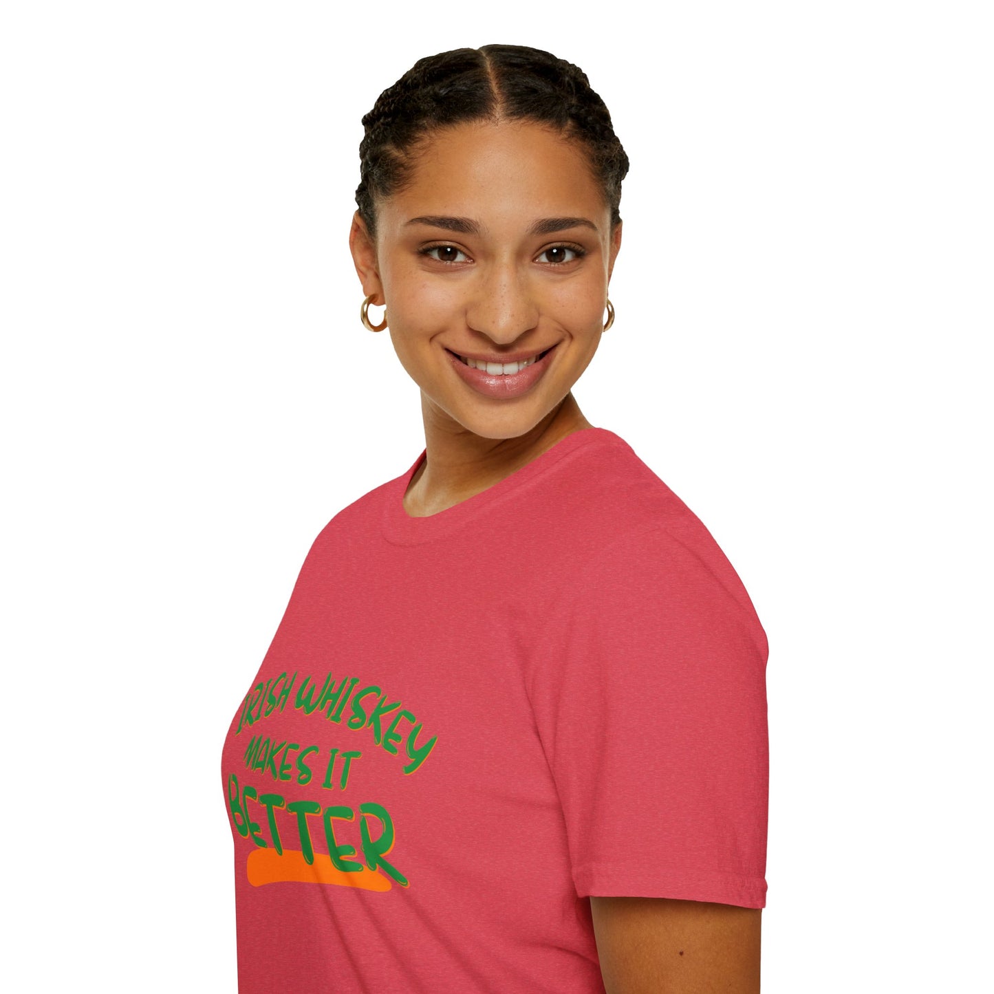 Irish Whiskey makes it better GNfont LTcolors Unisex T-Shirt by cypherpunkgear.com