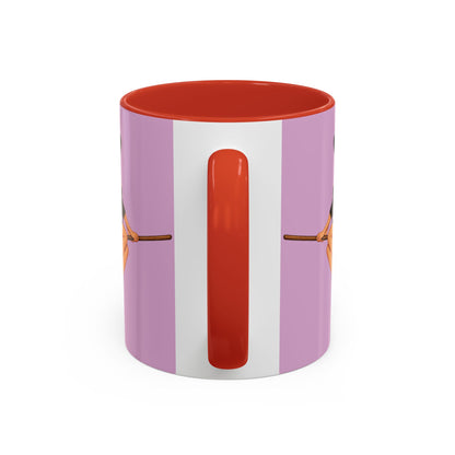 Hazel Hex Pink Accent Mug by CreepyCrafts.boo