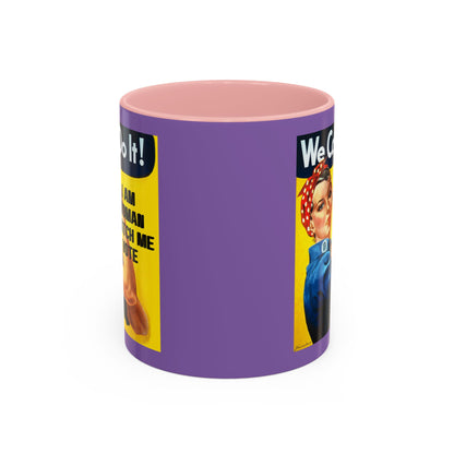 I Am Woman Watch Me Vote Rosie Light Purple Accent Mug by cypherpunkgear.com