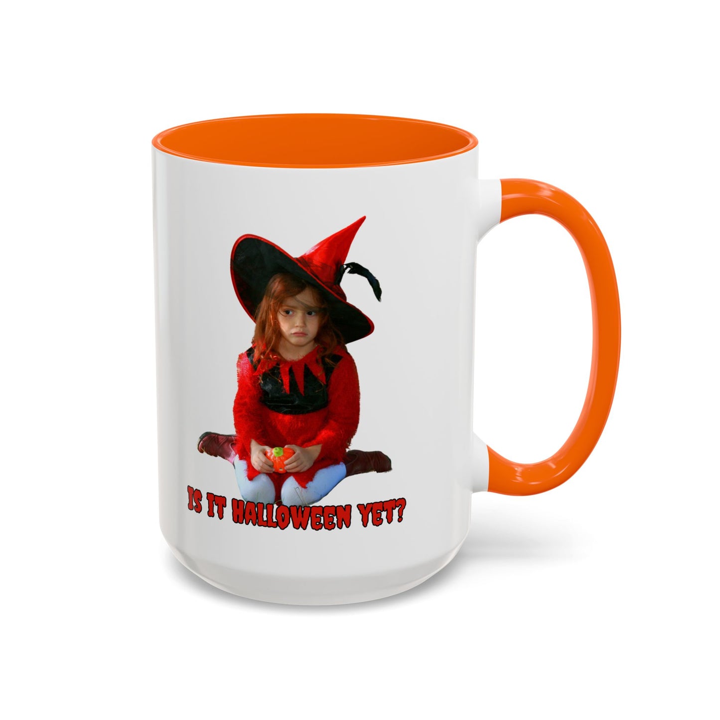 Is it Halloween yet? White Accent Mug by CreepyCrafts.boo