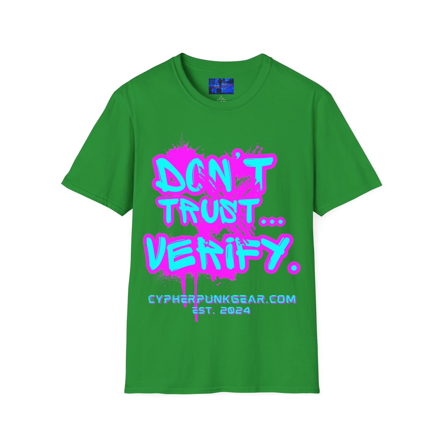 Don't Trust...Verify. Dark colors Unisex T-Shirt by cypherpunkgear.com