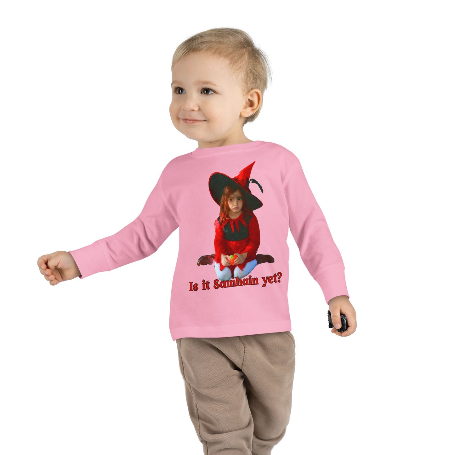 Is it Samhain yet? Toddler Long Sleeve Tee by CreepyCrafts.boo