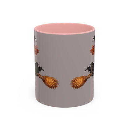 Hazel Hex Grey Accent Mug by CreepyCrafts.boo