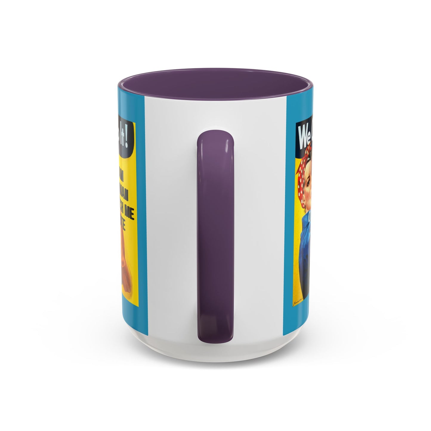 I Am Woman Watch Me Vote Rosie Turquoise Accent Mug by cypherpunkgear.com