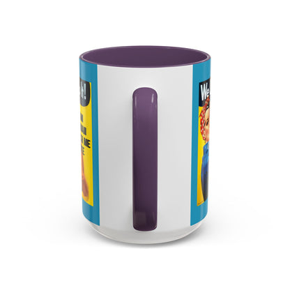 I Am Woman Watch Me Vote Rosie Turquoise Accent Mug by cypherpunkgear.com