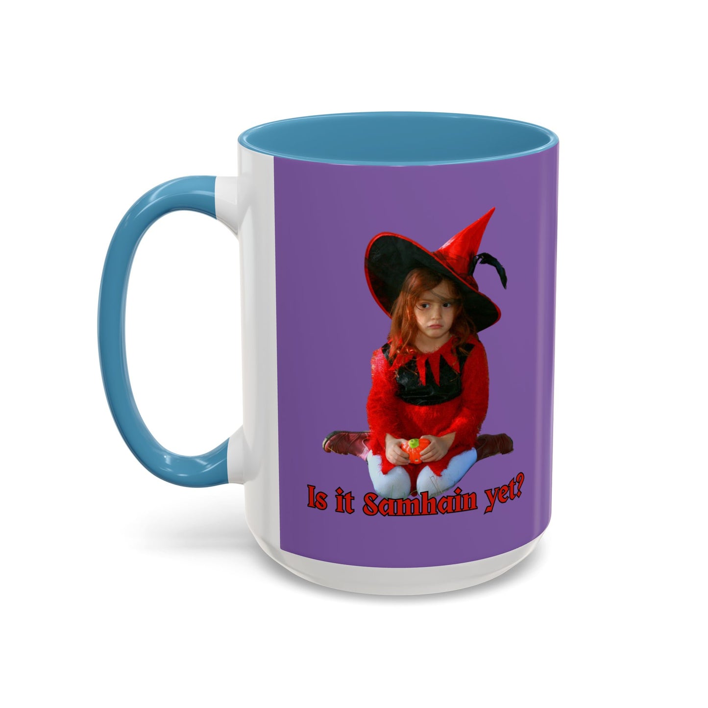 Is it Samhain yet? Light Purple Accent Mug by CreepyCrafts.boo