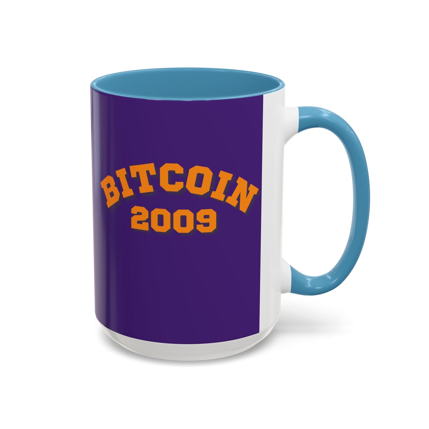 Bitcoin 2009 Dark Purple Accent Mug by cypherpunkgear.com