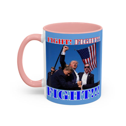 FIGHT! FIGHT!! FIGHT!!! Accent Mug by cypherpunkgear