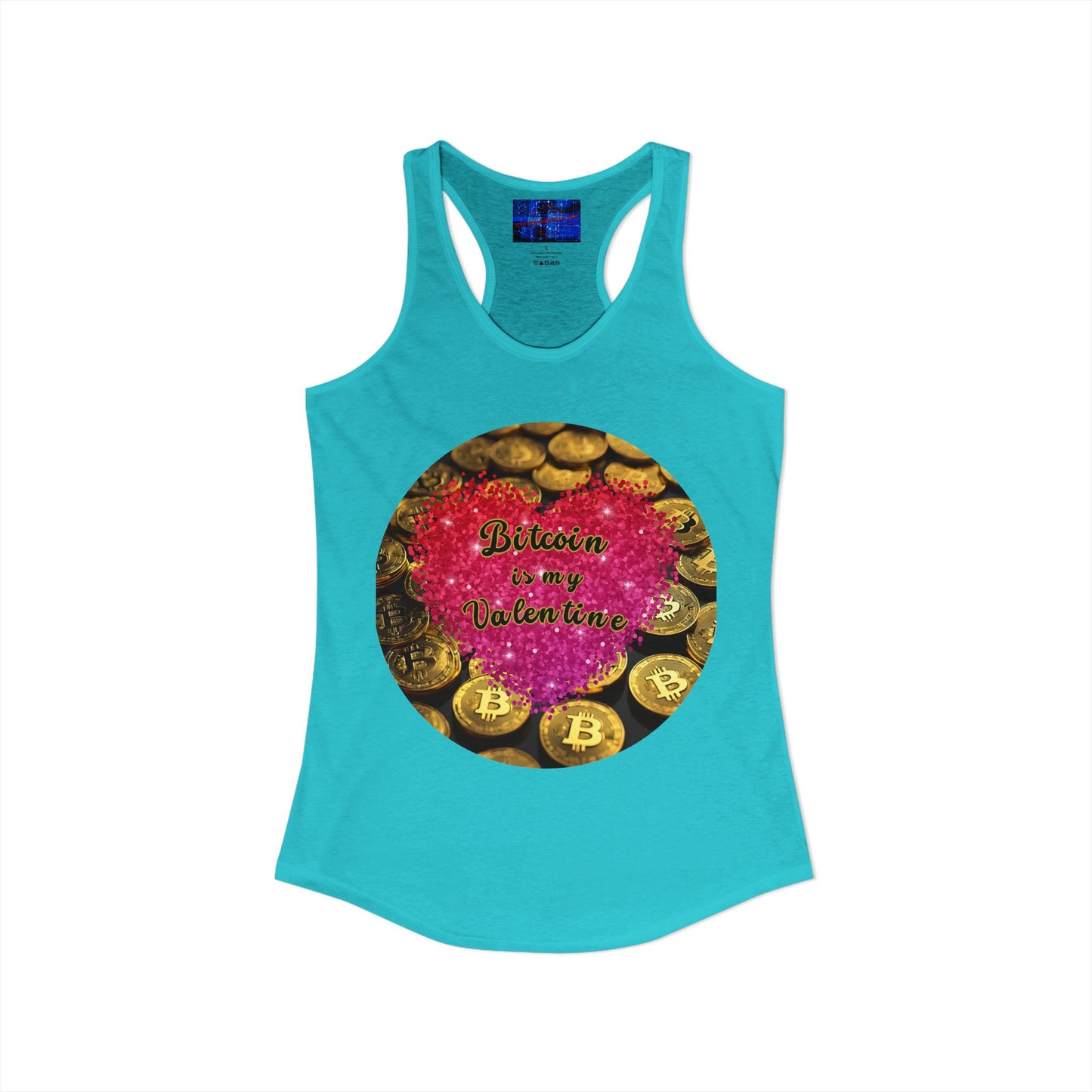 Bitcoin is My Valentine Women's Racerback Tank Top by cypherpunkgear.com