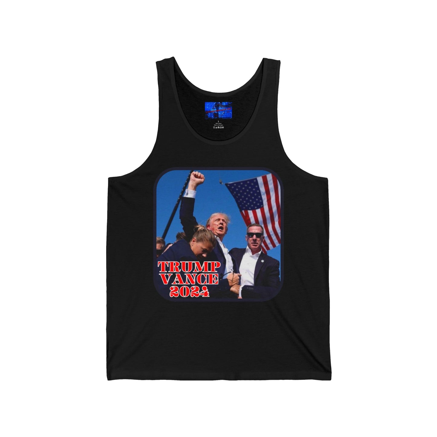 Trump and Vance 2024 Unisex Jersey Tank Top by cypherpunkgear