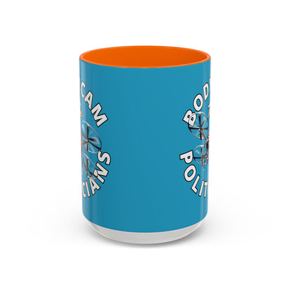 Bodycam the Politicians Drone Turquoise Accent Mug by cypherpunkgear.com