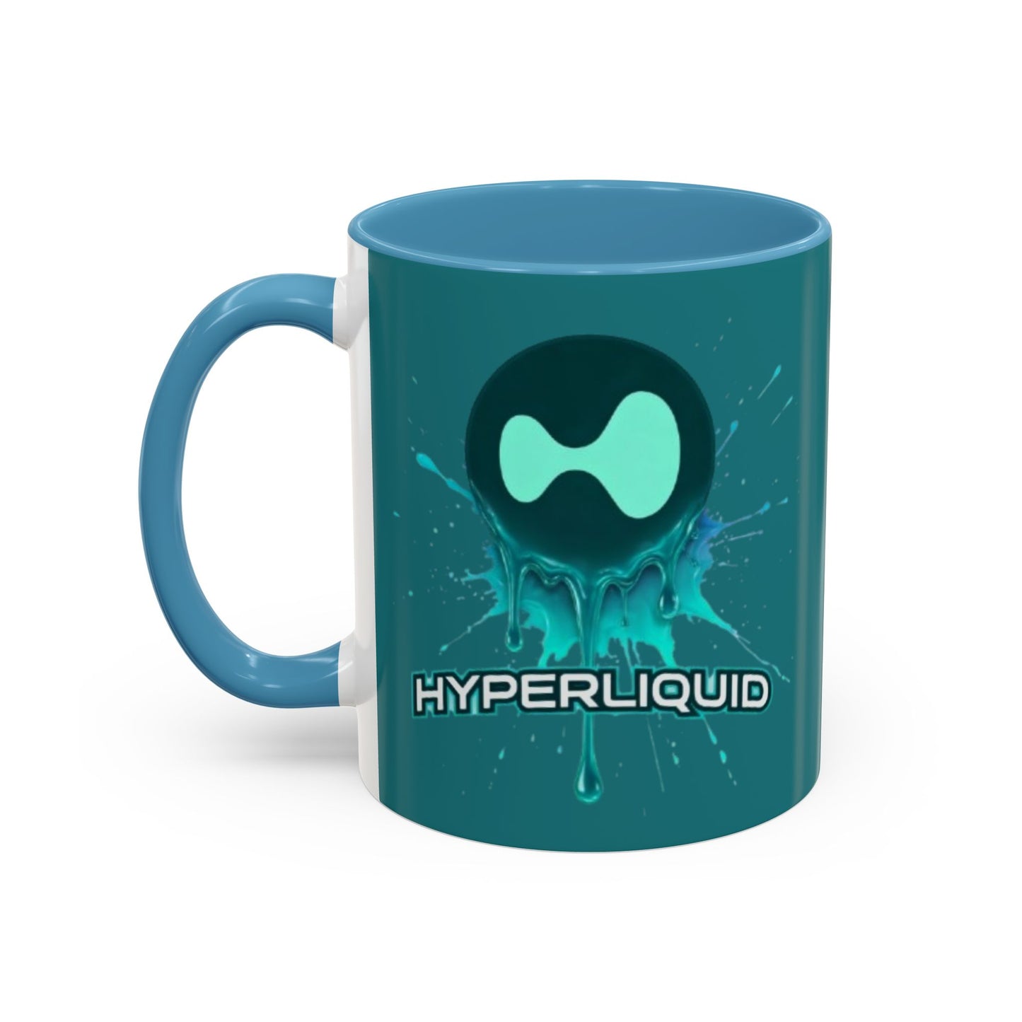 HYPE Drip Hyperliquid Accent Mug by cypherpunkgear.com