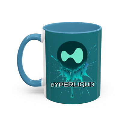 HYPE Drip Hyperliquid Accent Mug by cypherpunkgear.com